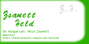 zsanett held business card